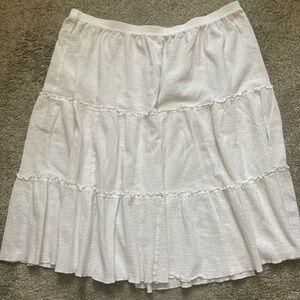 Blair White Tiered A-Line Skirt